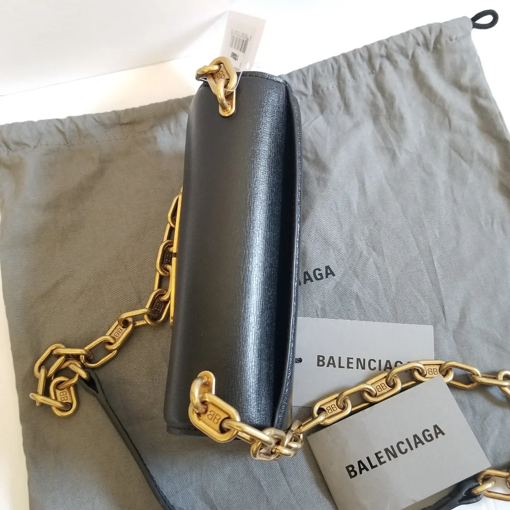 Balenciaga Gossip XS Leather Crossbody Shoulder Bag Black - Picture 9 of 16